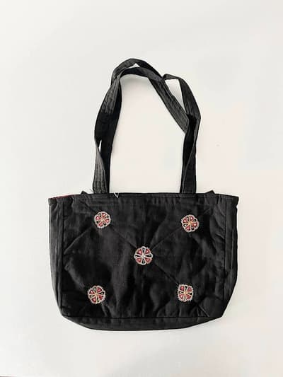 【未使用】KALA RAKSHA　刺繍コットントートバッグ 画像1
