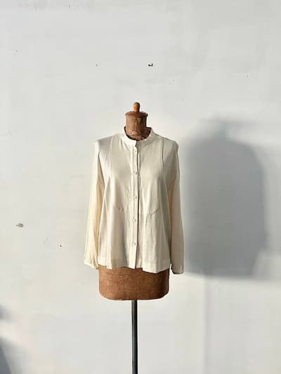 waltz for rolca　薄手ウールブラウス　フリーサイズ 画像1