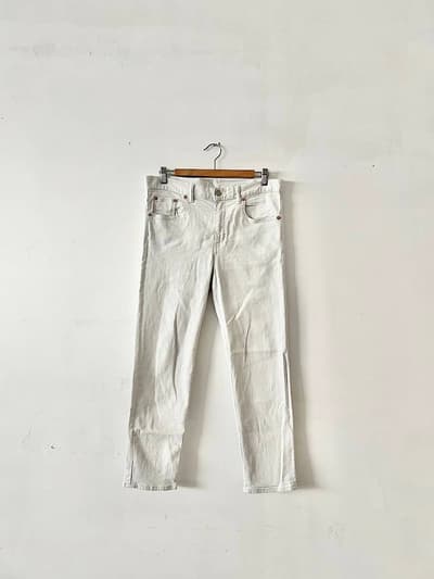 【美品】DEEP BLUE　スノーデニムストレッチ スラウチアンクルパンツ　サイズL 画像1