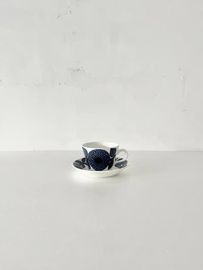 【北欧vitage】Gustavsberg 　 Blue Aster  カップ＆ソーサー 画像1