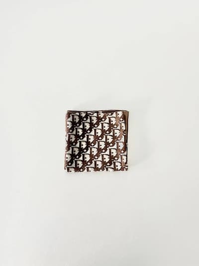Christian Dior　トロッター柄 コットン スカーフ　65・65cm 画像1