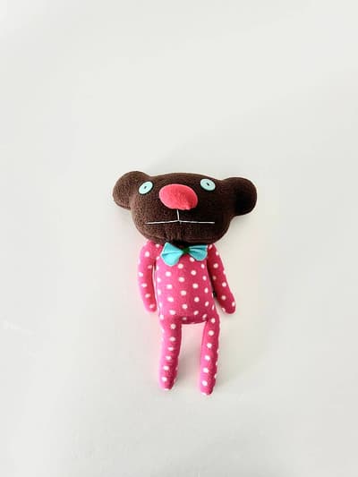 BOBBY DAZZLER　ぬいぐるみ　くま　水玉ピンク 画像1