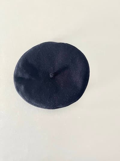 【美品】ANTHONY PETO　ベレー帽　ネイビー　ウール　57㎝　 画像1