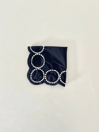 mina perhonen　tambourine　ハンカチ　navy　 画像1