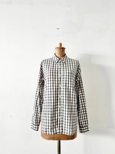MHL,　コットンチェック柄シャツ　サイズS  画像1
