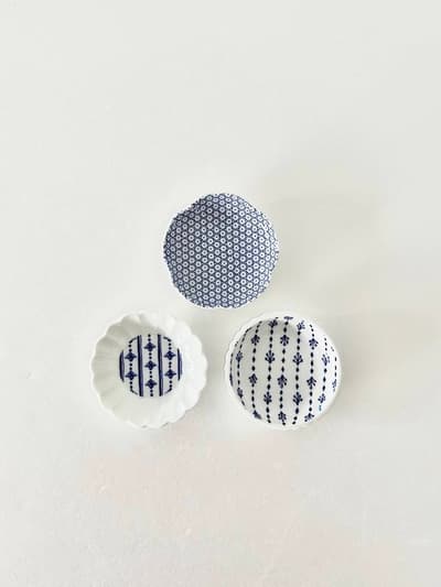 【美品】東屋　白岳窯　印判豆皿　3枚セット　 画像1