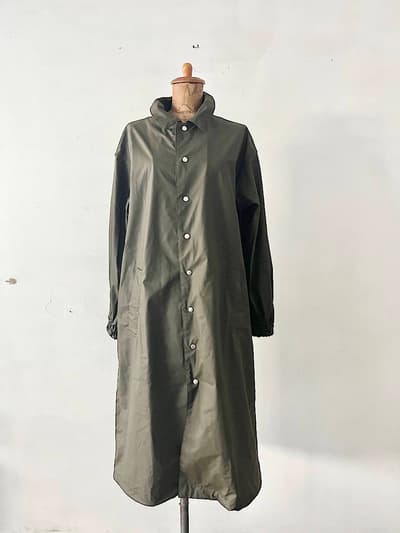 【美品】UNIVERSAL SEVEN　ポリウレタンコーティング　ステンカラーコート　US204C0006　 画像1