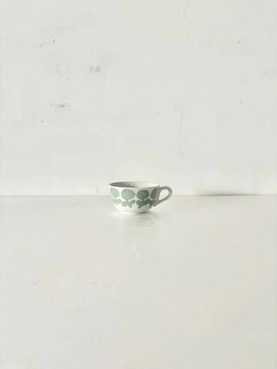 【美品】mina perhonen・PASS THE BATON Remake tableware Morning Cup 　	ミントグリーン　 画像1