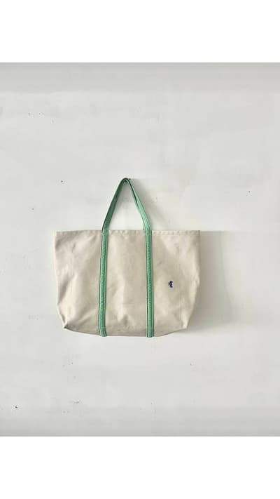 【美品】45R　2号帆布のトートバッグ　　アイス　グリーン　28L　 画像1