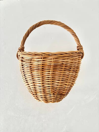 【美品】籐カゴバッグ　　編みカゴバッグ　 画像1