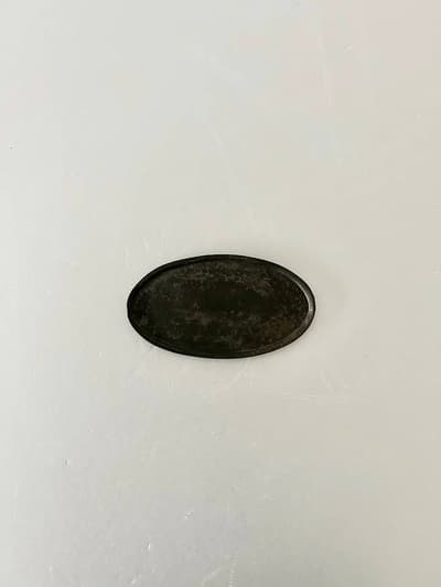 【美品】安福由美子　錆オーバル小平皿　１ 画像1