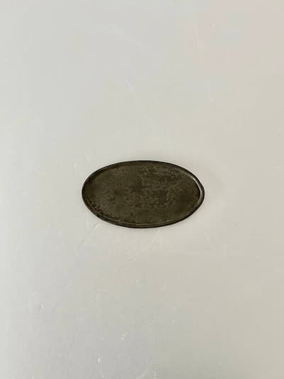 【美品】安福由美子　錆オーバル小平皿　２ 画像1