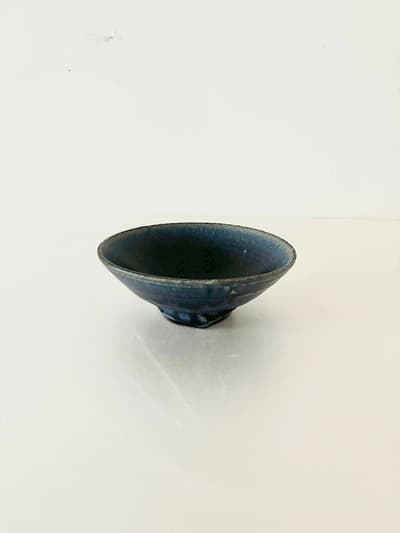 【美品】山本一仁　中鉢　5.5寸　ネイビー　 画像1