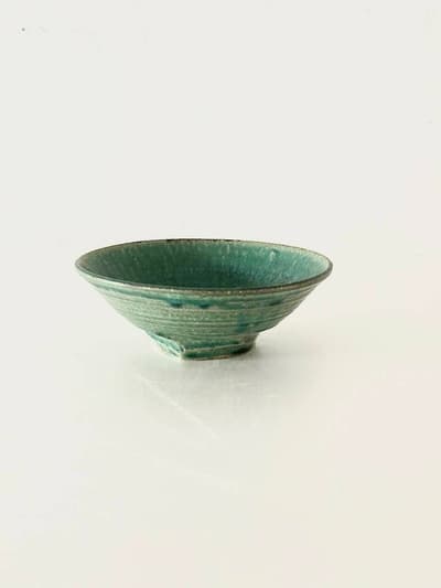【美品】山本一仁　中鉢　5.5寸　グリーン　 画像1