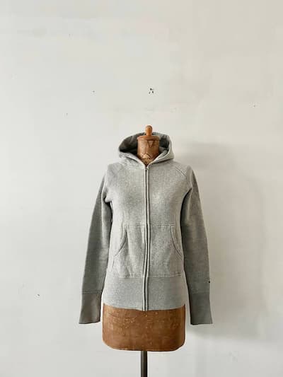DRESSTERIOR　 吊裏毛ジップアップスウェットパーカー　グレー 画像1