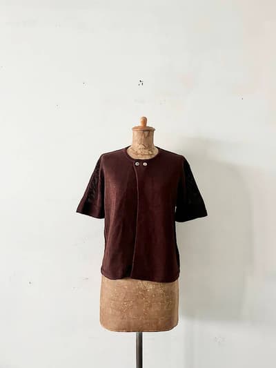 【美品】PAL'LAS PALACE　リネンカーディガン　ブラウン 画像1