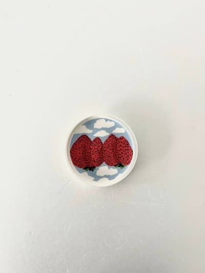 【美品】北欧　marimekko　MANSIKKAVORET プレート　13.5cm 画像1