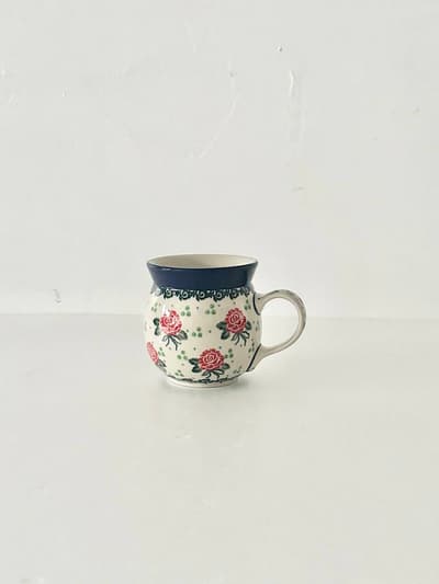 【美品】ポーリッシュポタリー　マグカップ　バラ　 画像1