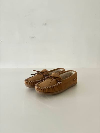 【未使用】MINNETONKA　Cinnamon　スウェードモカシン　24cm　 画像1