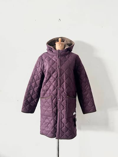 【美品】ARMEN　リバーシブルキルティングコート　パープル・ブラウン　サイズ1 画像1