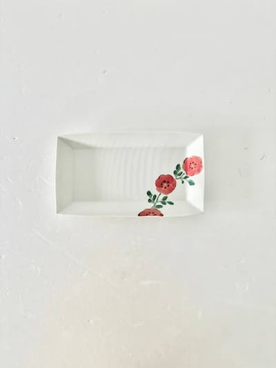 【美品】米満麻子　長皿　ひなげし 画像1