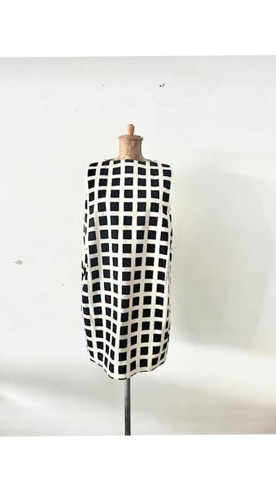 【美品】ENFOLD　コクーンチェックワンピース　サイズ36　 画像1