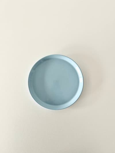 【美品】hasami プレート 22cm　波佐見焼　水色 画像1