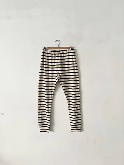 【美品】ichi　ボーダーサルエルレギンス　イージーパンツ 画像1