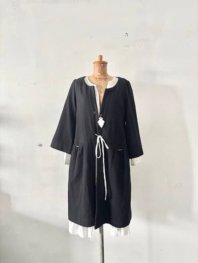 SI-HIRAI　重ね着ワンピース　コート　ウール　　サイズ38  画像1