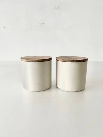 【美品】SALIU 陶器キャニスター　2点セット 画像1