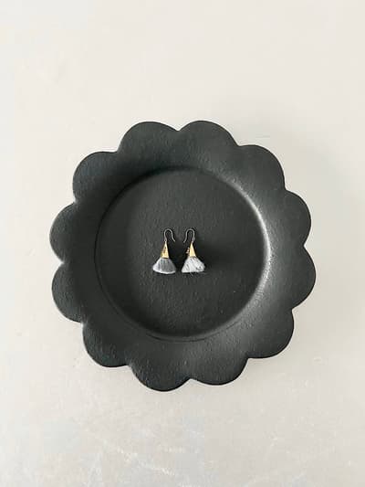 【美品】accessories mau　つつっぽピアスsilver　ブルーグレー　 画像1