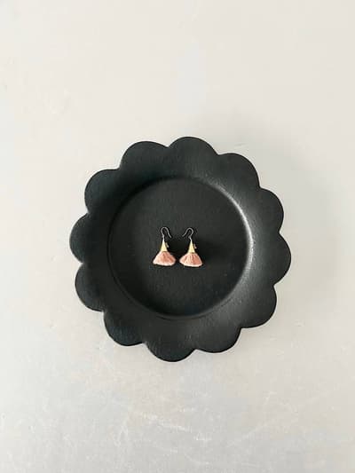 【美品】accessories mau　つつっぽピアスsilver　ピンクベージュ　 画像1