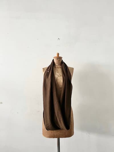 mina perhonen　cozy　スヌード　茶　 画像1