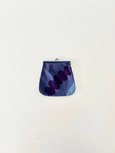 【北欧】marimekko　がま口　ネイビー 画像1