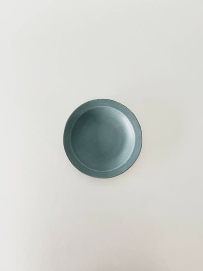 よしざわ窯　リムプレート　ブルーグレー　21cm　　１ 画像1