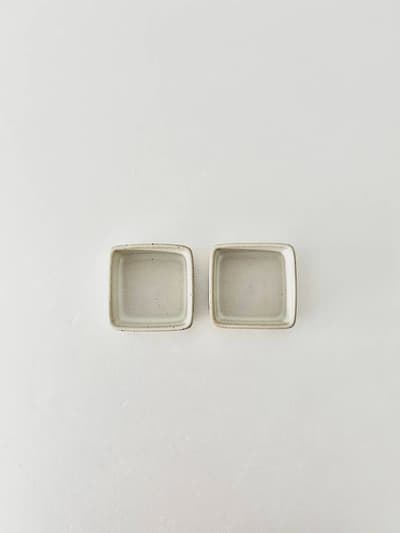 小久慈焼　角皿　小皿　2枚セット 画像1