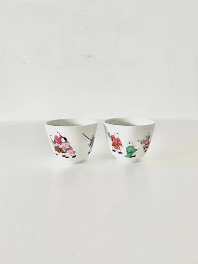 唐子絵フリーカップ　2点セット 画像1