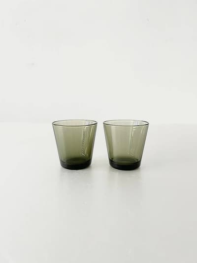 【北欧】iittala タンブラー モスグリーン　2点セット Kartio カイフランク 画像1