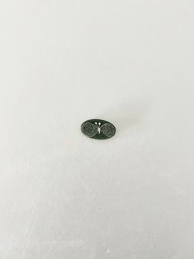 【美品】mina perhonen　choucho　刺繍　楕円形ブローチ 画像1
