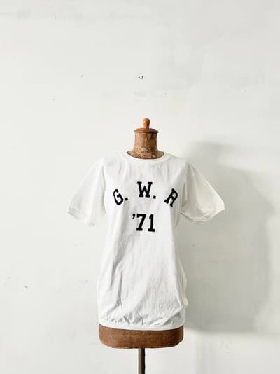 【未使用】Good wear　プリント半袖リブTシャツ 画像1