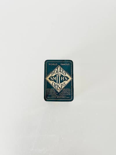 【イギリスアンティーク】smith potato crips　缶　ブリキ 画像1