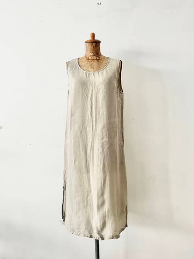 【美品】evam eva　ノースリーブリネンワンピース　サイズ２ 画像1