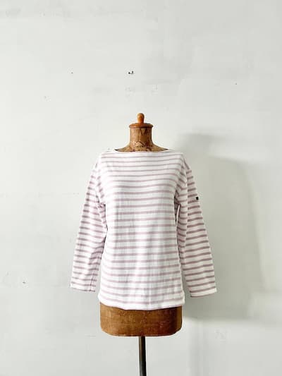 SAINT JAMES　白ピンク　ボーダーカットソー　サイズ36 画像1