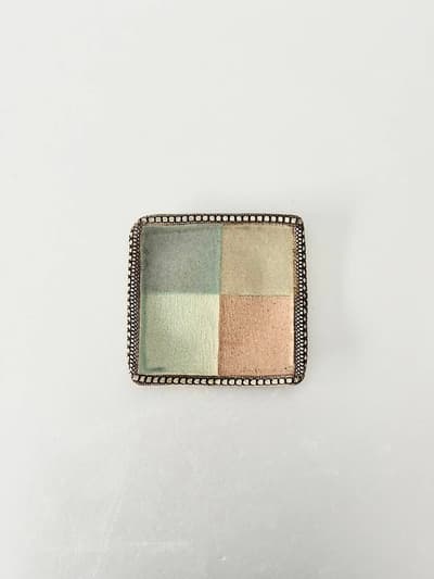 【美品】本田あつみ　プレート　スクエア　正方形　2 　 画像1