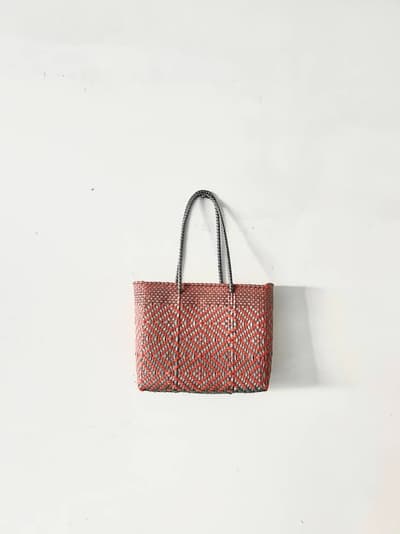 【美品】MERCADO BAG　トートバッグ　グレー　オレンジ 画像1
