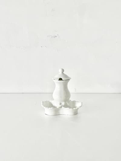 【フランスアンティーク】マスタードポット　陶器 画像1