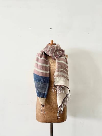 【美品】tamaki niime rootsshawl　middle　ウール　コットン 画像1