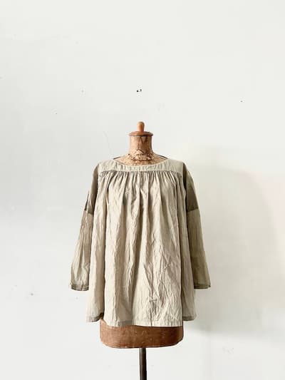 【美品】evameva　cotton voile pulover　ブラウス　M 画像1
