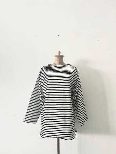 【未使用】OUTIL　バスクシャツ　インディゴ　サイズ0　別注  画像1