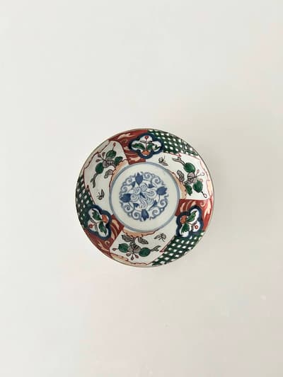 【骨董】古伊万里　色絵　皿　　5.5寸皿　② 画像1